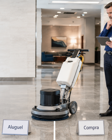 Aluguel de enceradeira para piso ou compra: qual vale mais a pena?